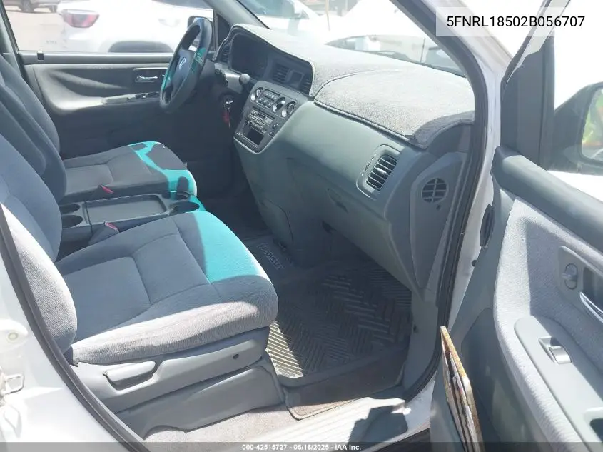 2002 Honda Odyssey Lx VIN: 5FNRL18502B056707 Lot: 42515727