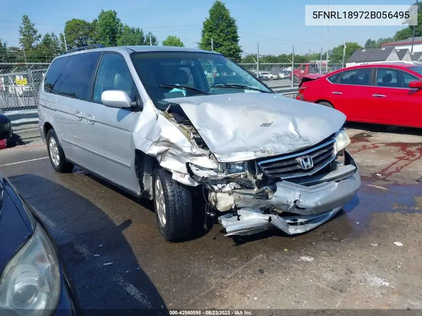 2002 Honda Odyssey Ex-L VIN: 5FNRL18972B056495 Lot: 42560598