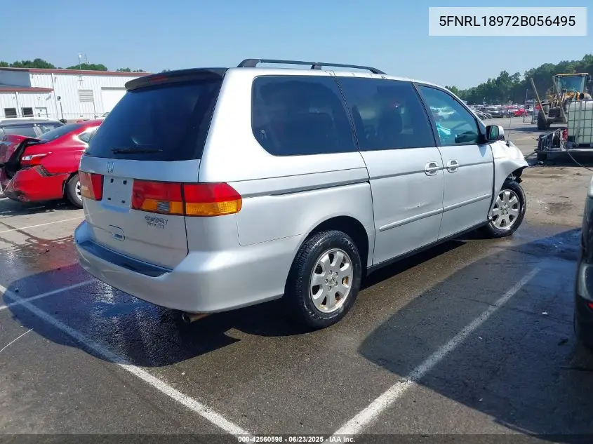2002 Honda Odyssey Ex-L VIN: 5FNRL18972B056495 Lot: 42560598
