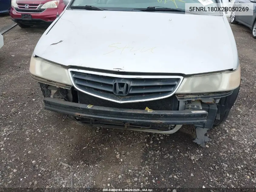 2002 Honda Odyssey Ex-L VIN: 5FNRL180X2B050269 Lot: 42608163