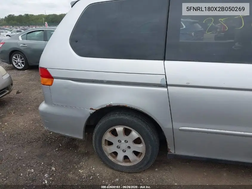 2002 Honda Odyssey Ex-L VIN: 5FNRL180X2B050269 Lot: 42608163