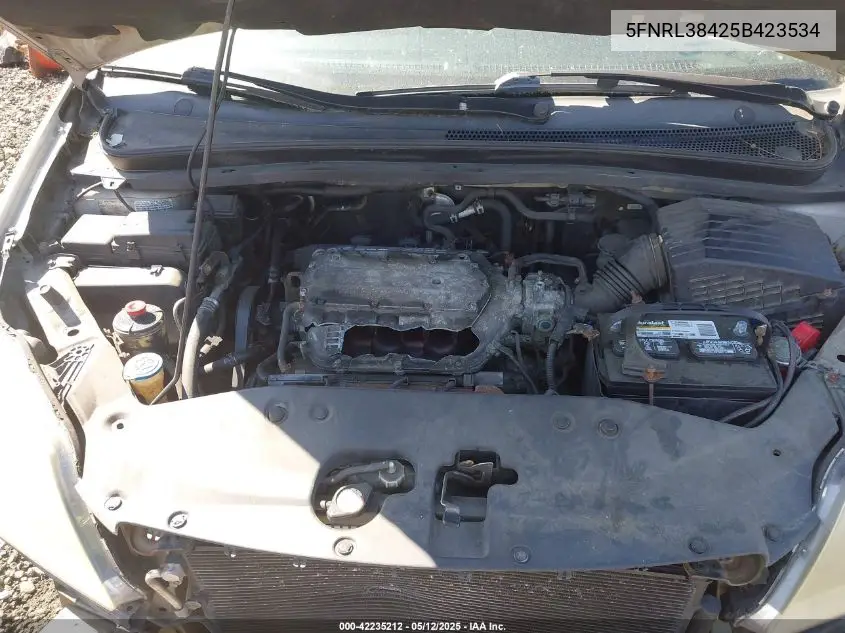 2005 Honda Odyssey Ex VIN: 5FNRL38425B423534 Lot: 42235212