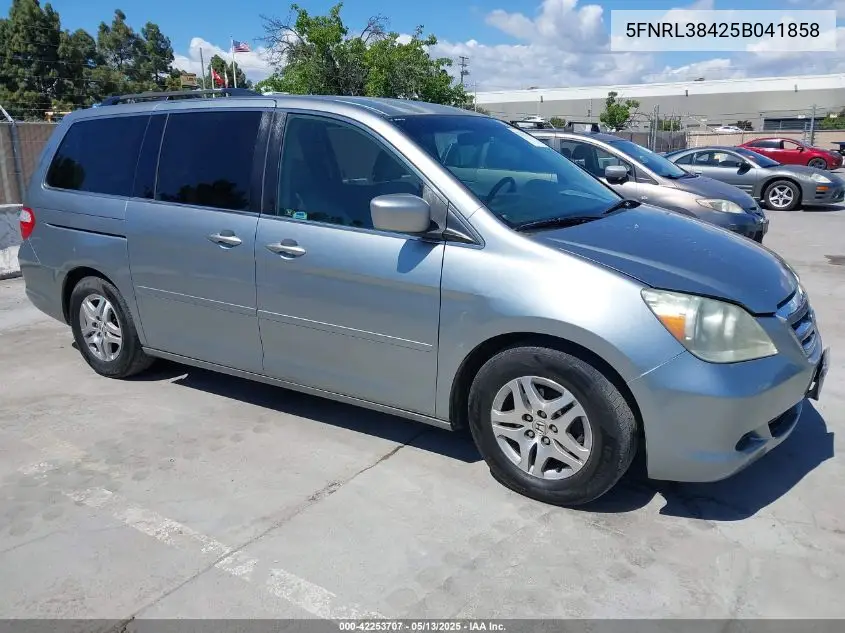 2005 Honda Odyssey Ex VIN: 5FNRL38425B041858 Lot: 42253707