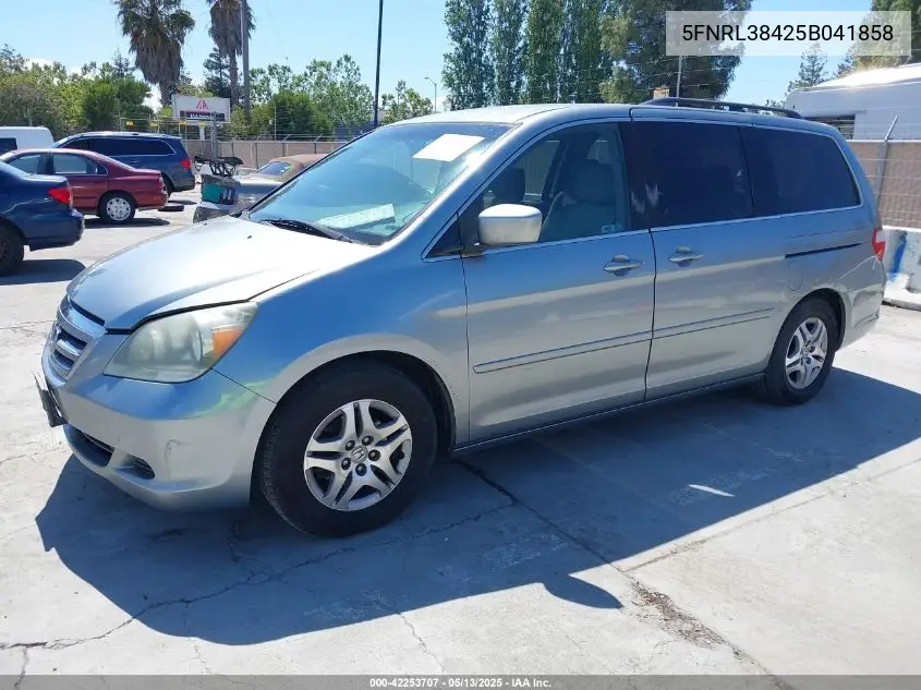 2005 Honda Odyssey Ex VIN: 5FNRL38425B041858 Lot: 42253707