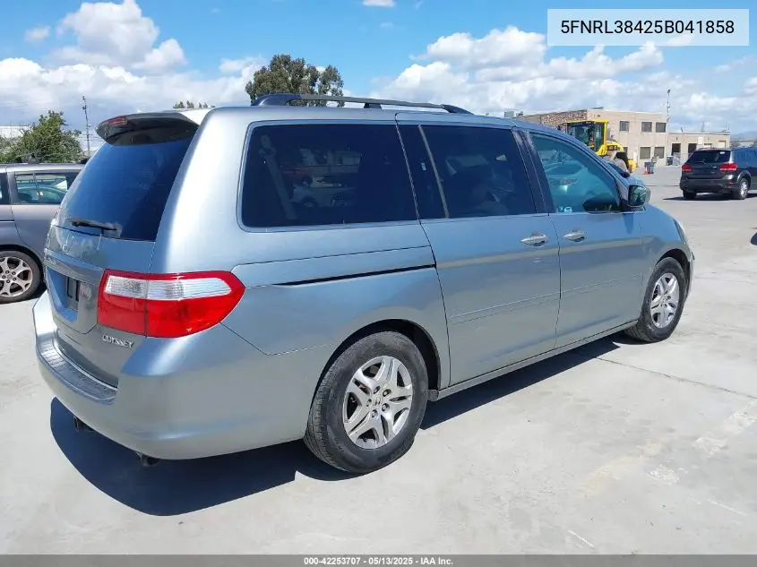 2005 Honda Odyssey Ex VIN: 5FNRL38425B041858 Lot: 42253707