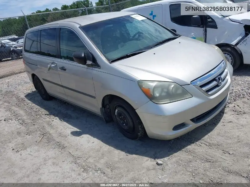 2005 Honda Odyssey Lx VIN: 5FNRL38295B038177 Lot: 42618657