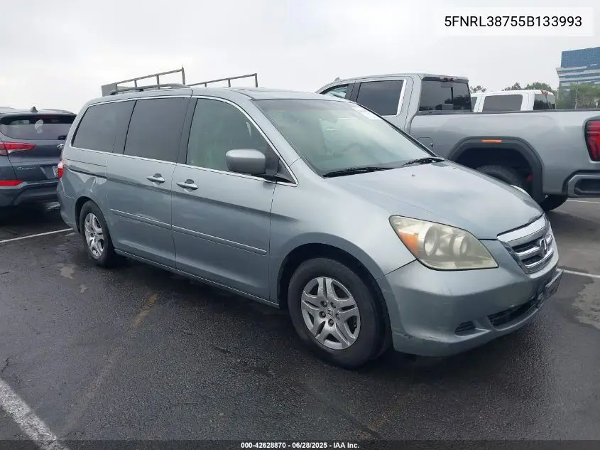 2005 Honda Odyssey Ex-L VIN: 5FNRL38755B133993 Lot: 42628870