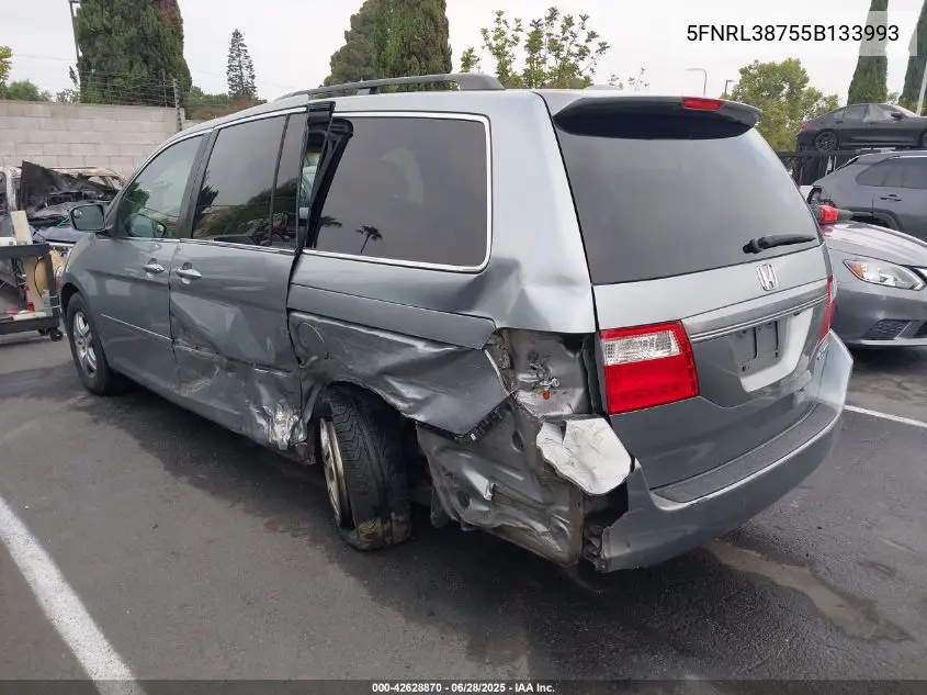 2005 Honda Odyssey Ex-L VIN: 5FNRL38755B133993 Lot: 42628870