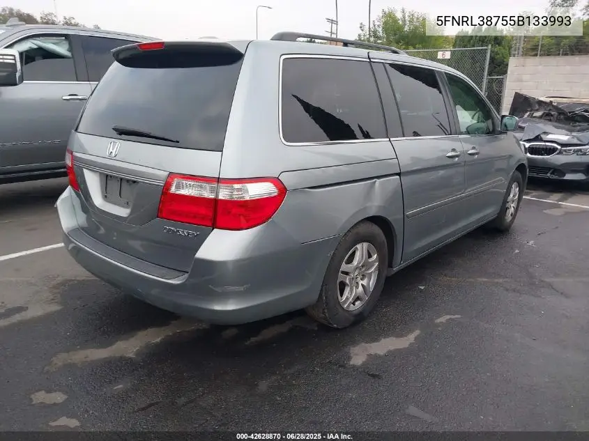 2005 Honda Odyssey Ex-L VIN: 5FNRL38755B133993 Lot: 42628870