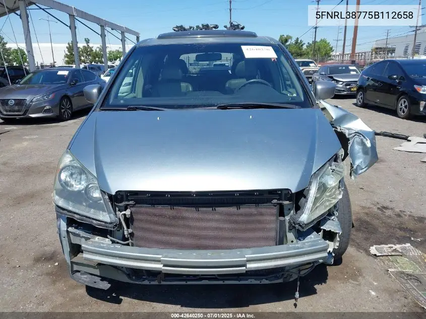 2005 Honda Odyssey Ex-L VIN: 5FNRL38775B112658 Lot: 42640250