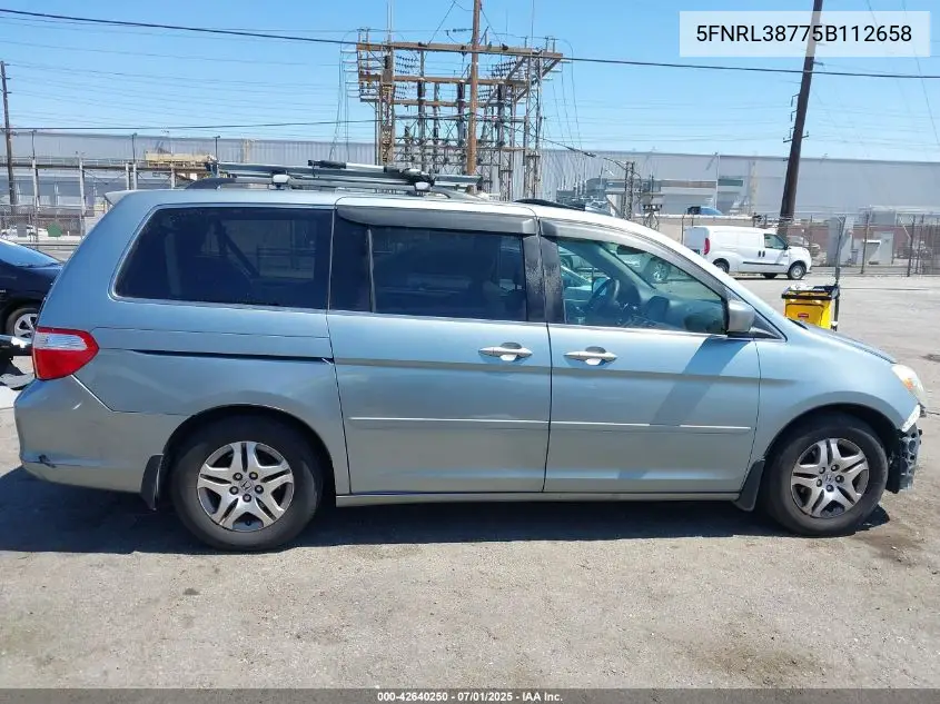 2005 Honda Odyssey Ex-L VIN: 5FNRL38775B112658 Lot: 42640250