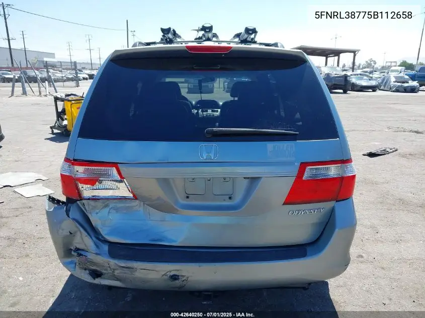 2005 Honda Odyssey Ex-L VIN: 5FNRL38775B112658 Lot: 42640250
