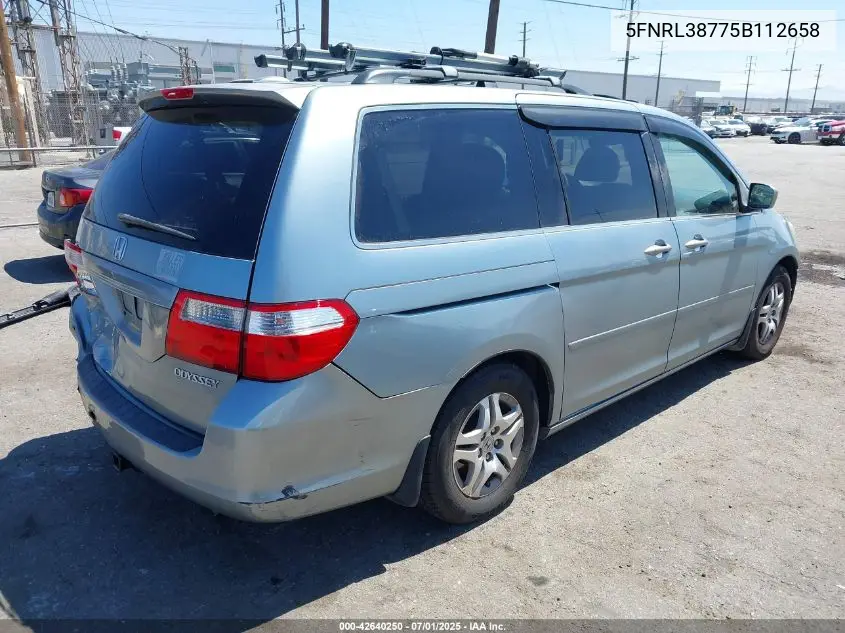 2005 Honda Odyssey Ex-L VIN: 5FNRL38775B112658 Lot: 42640250