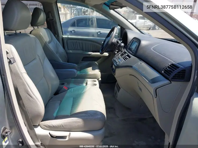 2005 Honda Odyssey Ex-L VIN: 5FNRL38775B112658 Lot: 42640250