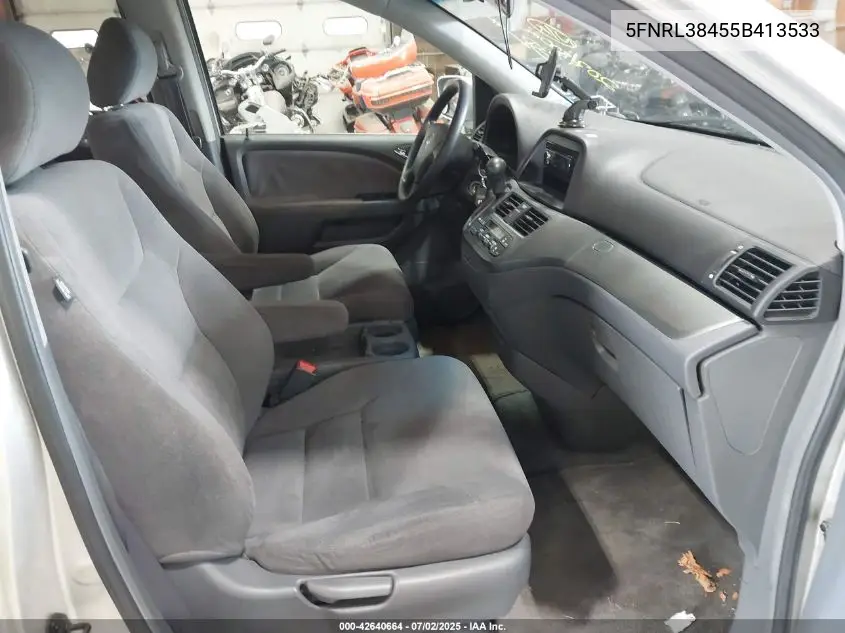 2005 Honda Odyssey Ex VIN: 5FNRL38455B413533 Lot: 42640664