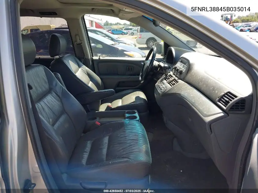 2005 Honda Odyssey Touring VIN: 5FNRL38845B035014 Lot: 42658452