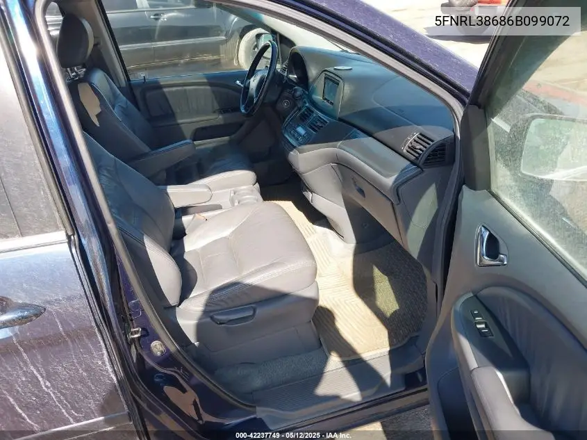 2006 Honda Odyssey Ex-L VIN: 5FNRL38686B099072 Lot: 42237749