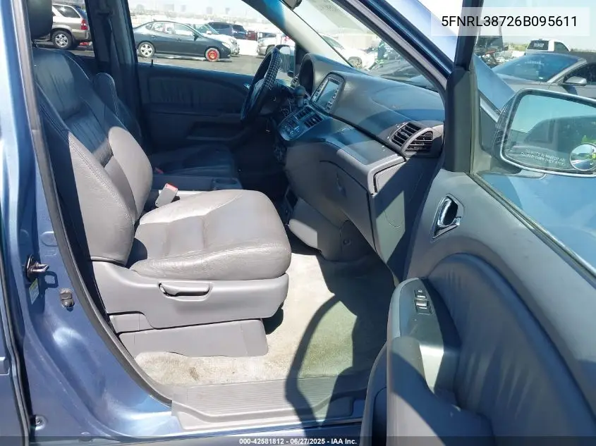 2006 Honda Odyssey Ex-L VIN: 5FNRL38726B095611 Lot: 42581812