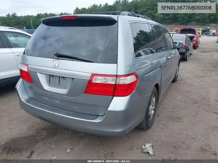 2006 Honda Odyssey Ex-L VIN: 5FNRL38776B050308 Lot: 42606815