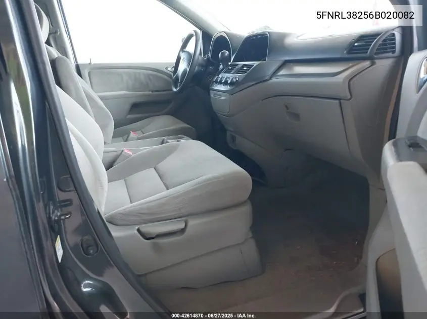 2006 Honda Odyssey Lx VIN: 5FNRL38256B020082 Lot: 42614870