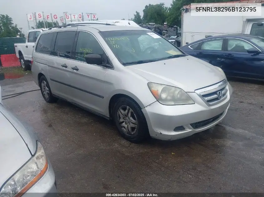 2006 Honda Odyssey Lx VIN: 5FNRL38296B123795 Lot: 42634303