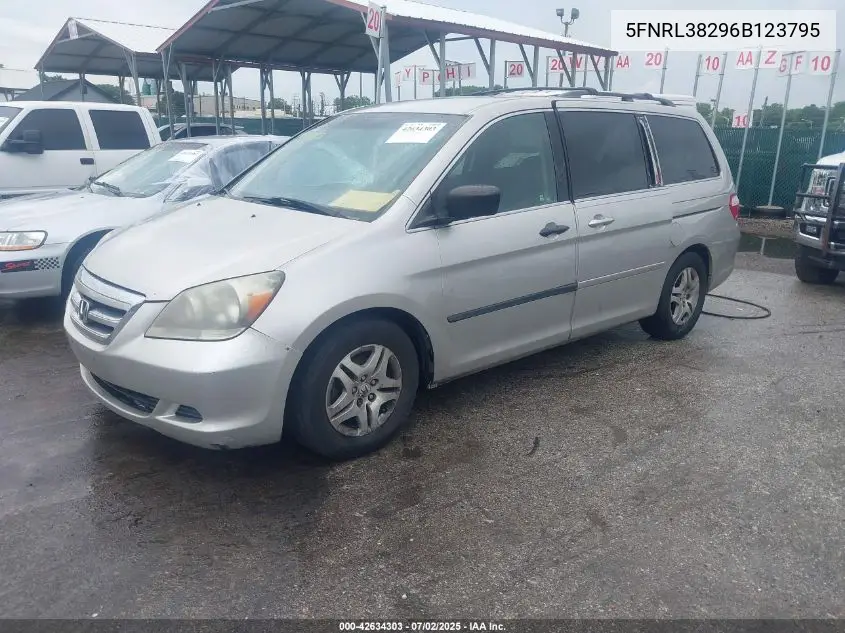 2006 Honda Odyssey Lx VIN: 5FNRL38296B123795 Lot: 42634303