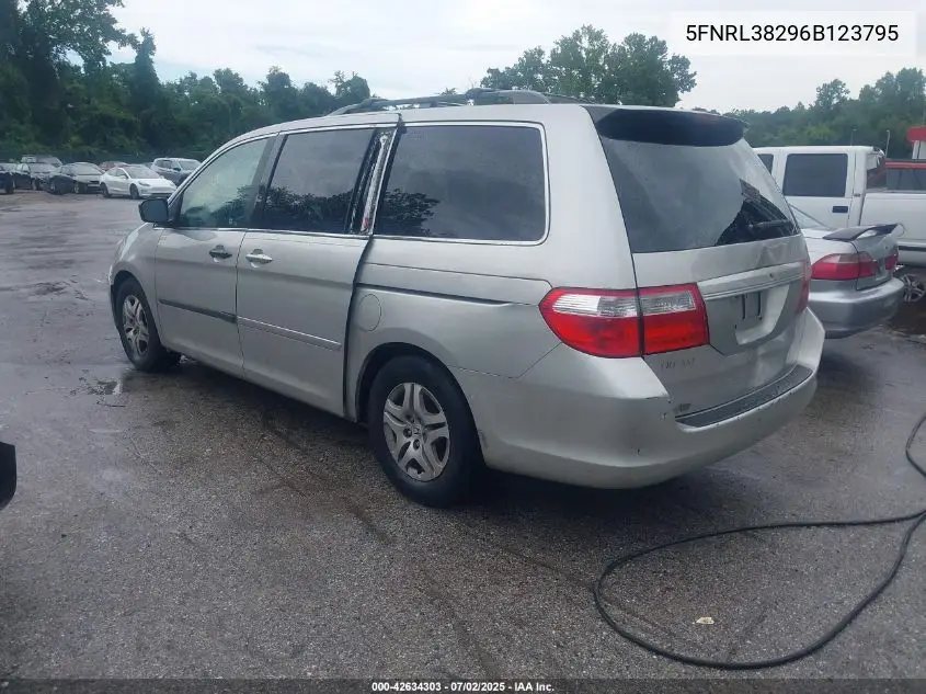 2006 Honda Odyssey Lx VIN: 5FNRL38296B123795 Lot: 42634303