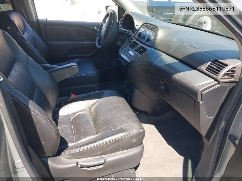2006 Honda Odyssey Touring VIN: 5FNRL38856B110871 Lot: 42649237