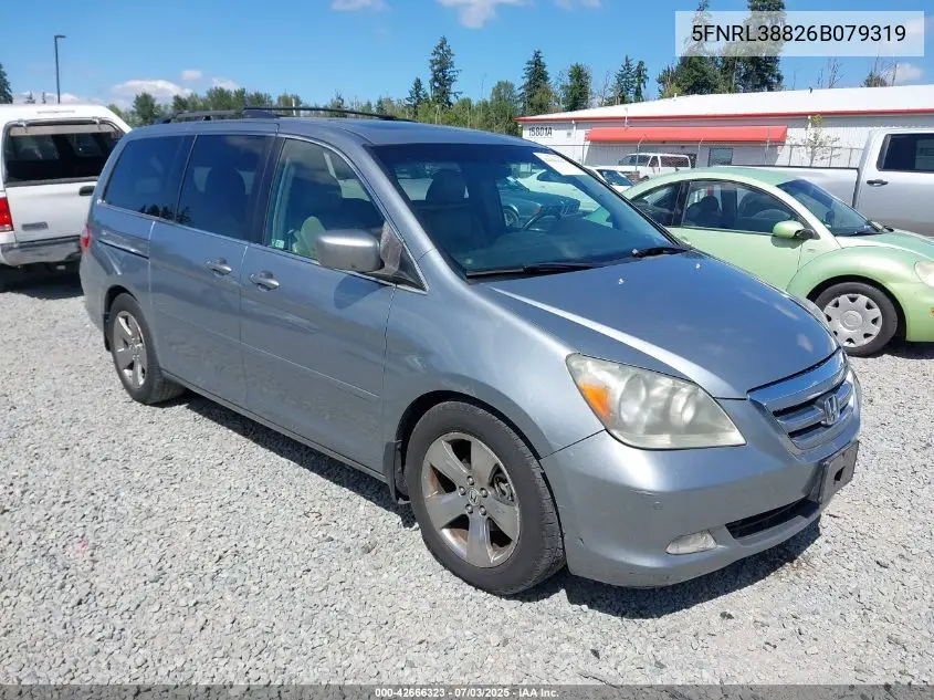 2006 Honda Odyssey Touring VIN: 5FNRL38826B079319 Lot: 42666323