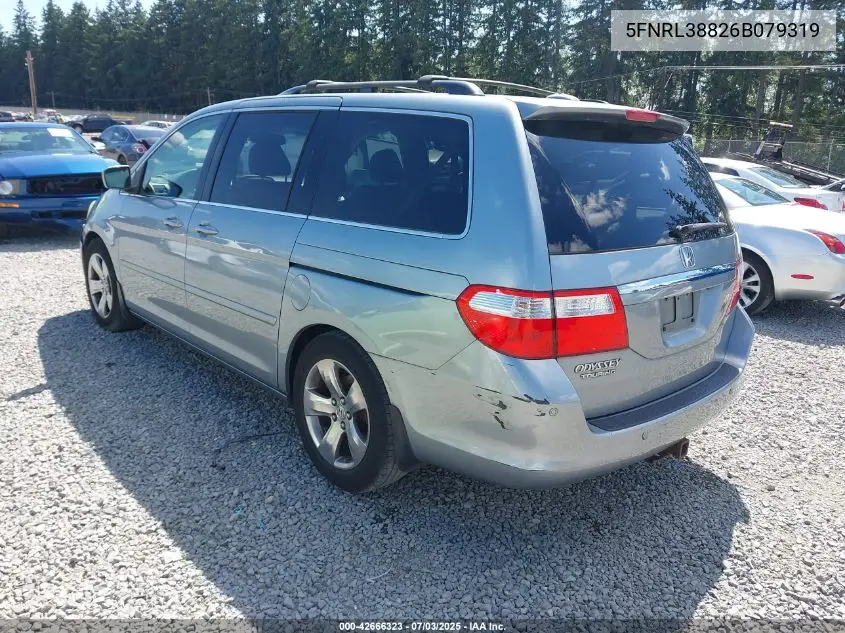 2006 Honda Odyssey Touring VIN: 5FNRL38826B079319 Lot: 42666323
