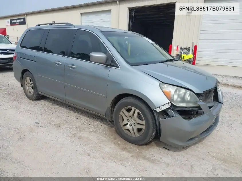 2007 Honda Odyssey Ex-L VIN: 5FNRL38617B079831 Lot: 41914159