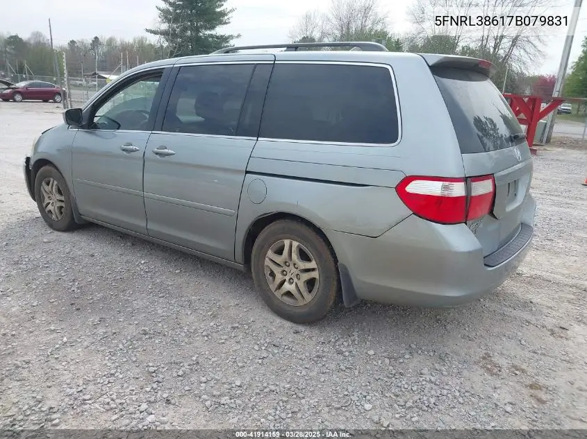 2007 Honda Odyssey Ex-L VIN: 5FNRL38617B079831 Lot: 41914159