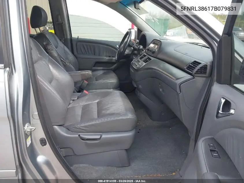 2007 Honda Odyssey Ex-L VIN: 5FNRL38617B079831 Lot: 41914159