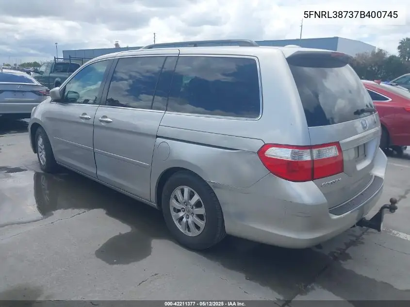 2007 Honda Odyssey Ex-L VIN: 5FNRL38737B400745 Lot: 42211377