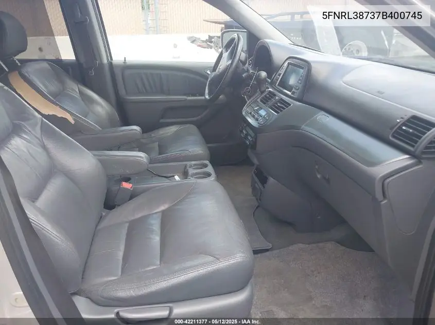 2007 Honda Odyssey Ex-L VIN: 5FNRL38737B400745 Lot: 42211377