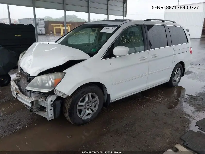 2007 Honda Odyssey Ex-L VIN: 5FNRL38717B400727 Lot: 42247147