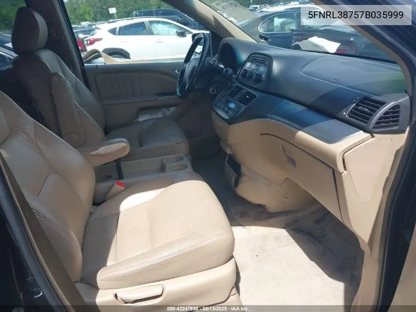 2007 Honda Odyssey Ex-L VIN: 5FNRL38757B035999 Lot: 42247938