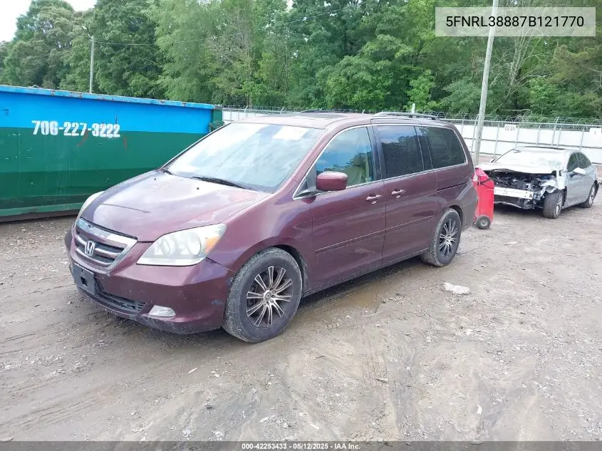 2007 Honda Odyssey Touring VIN: 5FNRL38887B121770 Lot: 42253433