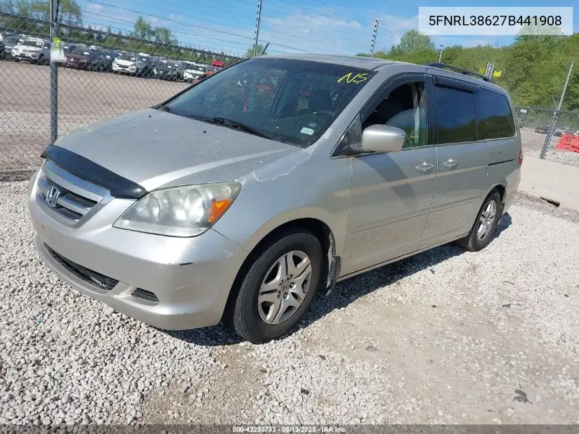 2007 Honda Odyssey Exl VIN: 5FNRL38627B441908 Lot: 42253733