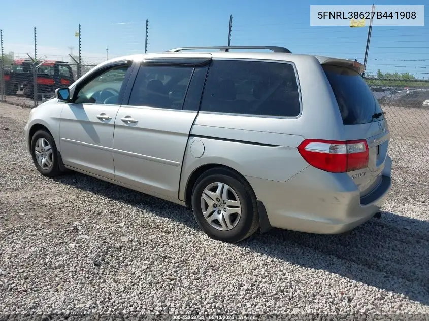 2007 Honda Odyssey Exl VIN: 5FNRL38627B441908 Lot: 42253733