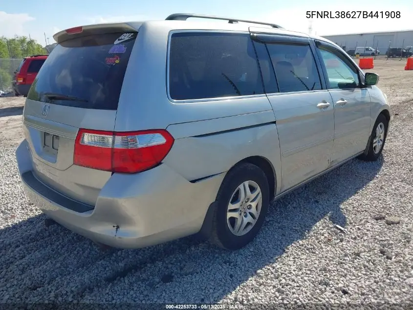 2007 Honda Odyssey Exl VIN: 5FNRL38627B441908 Lot: 42253733