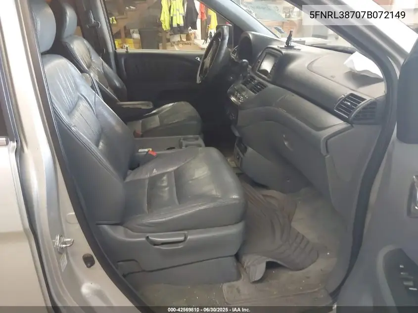 2007 Honda Odyssey Ex-L VIN: 5FNRL38707B072149 Lot: 42569810