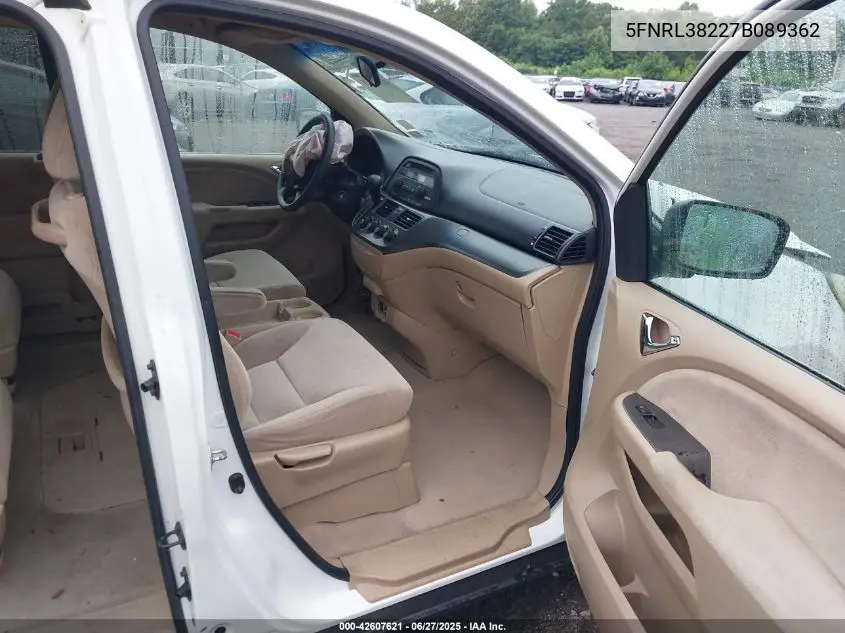 2007 Honda Odyssey Lx VIN: 5FNRL38227B089362 Lot: 42607621