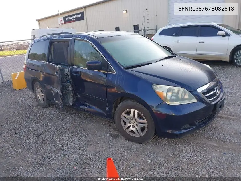2007 Honda Odyssey Ex-L VIN: 5FNRL38757B032813 Lot: 42617455