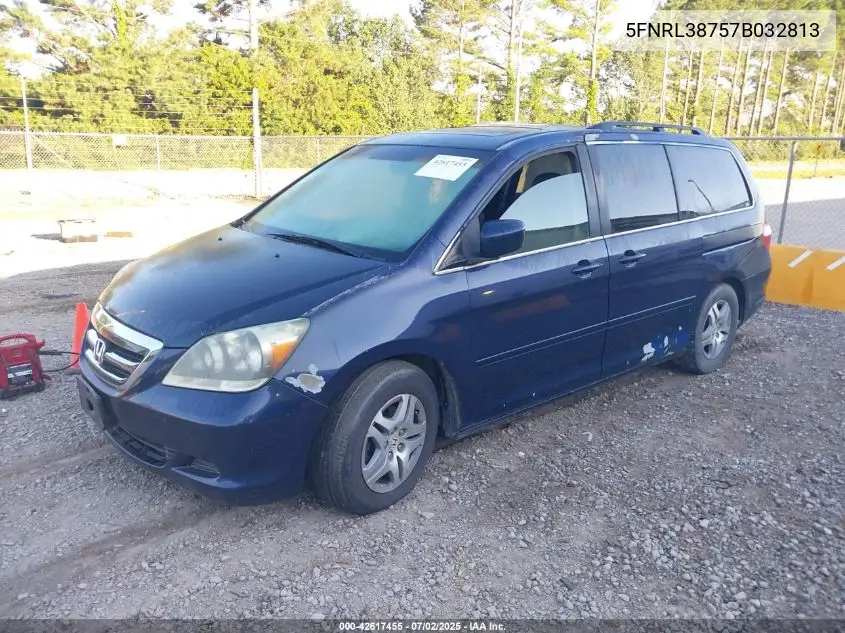 2007 Honda Odyssey Ex-L VIN: 5FNRL38757B032813 Lot: 42617455