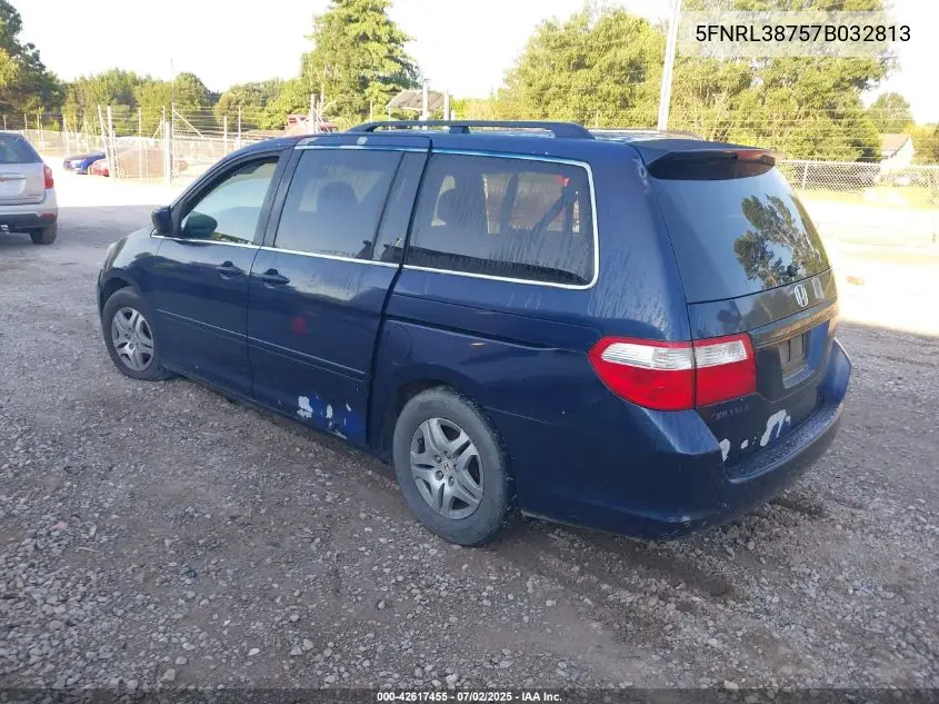 2007 Honda Odyssey Ex-L VIN: 5FNRL38757B032813 Lot: 42617455