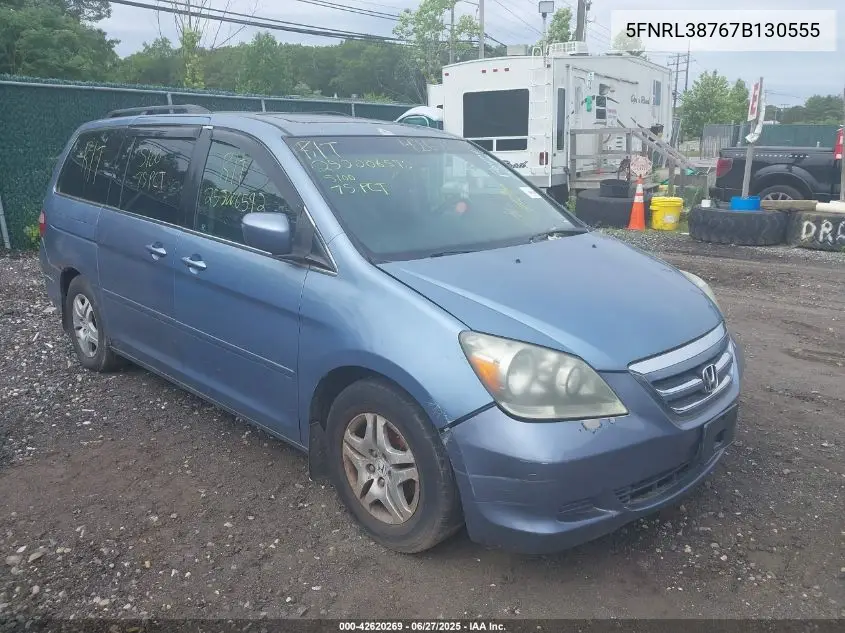 2007 Honda Odyssey Ex-L VIN: 5FNRL38767B130555 Lot: 42620269