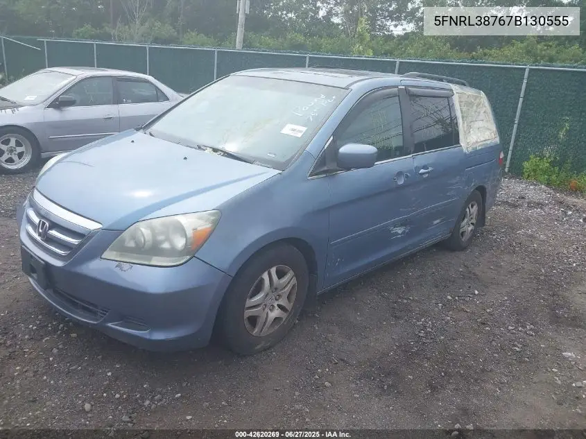 2007 Honda Odyssey Ex-L VIN: 5FNRL38767B130555 Lot: 42620269