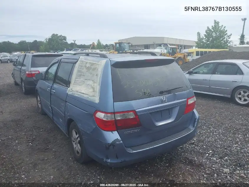 2007 Honda Odyssey Ex-L VIN: 5FNRL38767B130555 Lot: 42620269