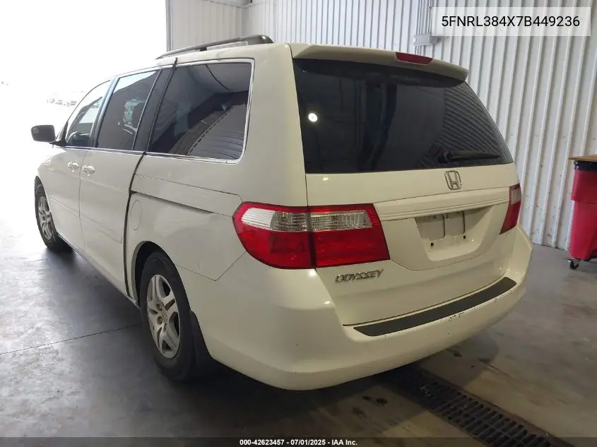 2007 Honda Odyssey Ex VIN: 5FNRL384X7B449236 Lot: 42623457
